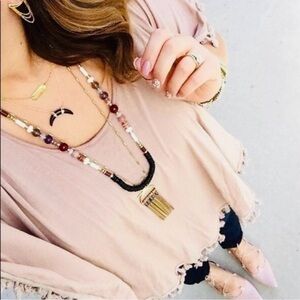 Stella & Dot Versatile 3-in-1 Genevieve Tassel Necklace